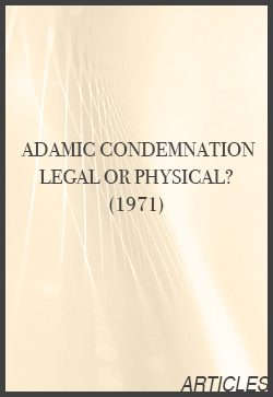 HP Mansfield Adamic Condemnation Legal or Physical? (1971)