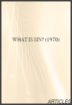 HP Mansfield What is Sin? (1970)