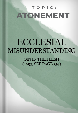 Atonement Ecclesial Misunderstanding - 