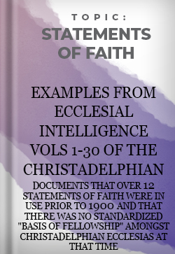 Statements of Faith Examples from Ecclesial Intelligence