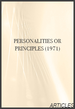 HP Mansfield Personalities Or Principles (1971)