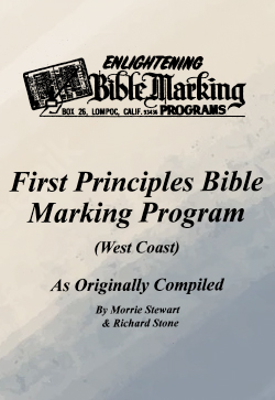 Morrie D Stewart First Principles Bible Marking Program